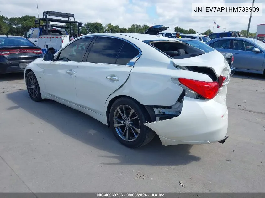 2017 Infiniti Q50 3.0T Signature Edition VIN: JN1EV7AP1HM738909 Lot: 40269786