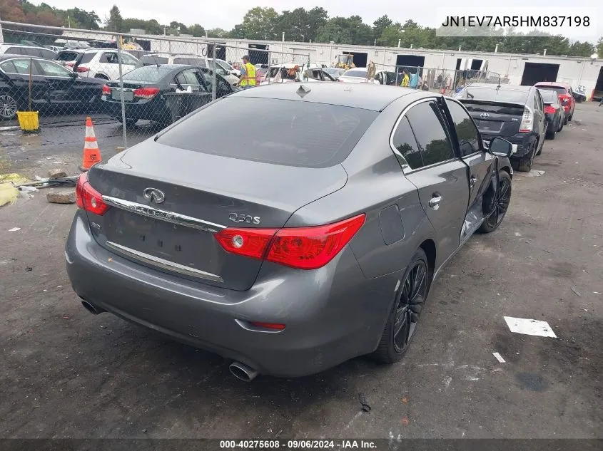 2017 Infiniti Q50 Premium/Sport/Se VIN: JN1EV7AR5HM837198 Lot: 40275608