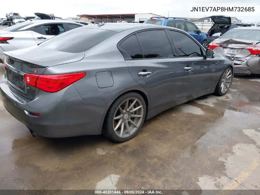 2017 Infiniti Q50 3.0T Sport VIN: JN1EV7AP8HM732685 Lot: 40281446