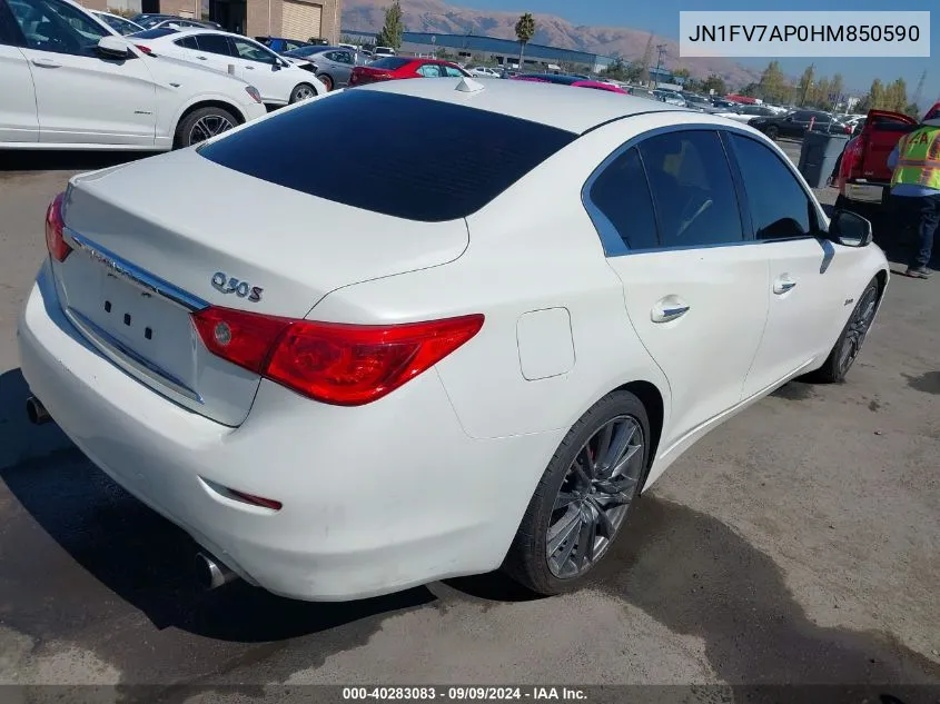 JN1FV7AP0HM850590 2017 Infiniti Q50 3.0T Red Sport 400