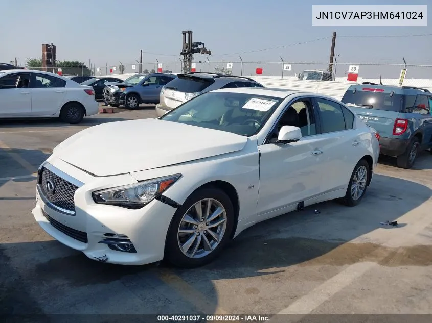 2017 Infiniti Q50 2.0T Premium VIN: JN1CV7AP3HM641024 Lot: 40291037