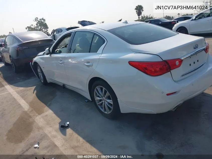 JN1CV7AP3HM641024 2017 Infiniti Q50 2.0T Premium