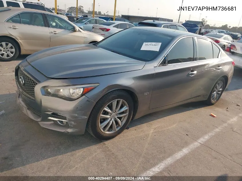 2017 Infiniti Q50 3.0T Premium VIN: JN1EV7AP9HM736681 Lot: 40294407