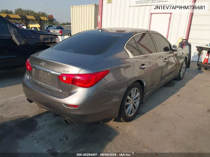 JN1EV7AP9HM736681 2017 Infiniti Q50 3.0T Premium