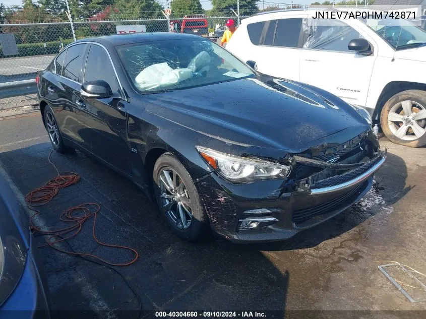 JN1EV7AP0HM742871 2017 Infiniti Q50 Premium/Sport/Se