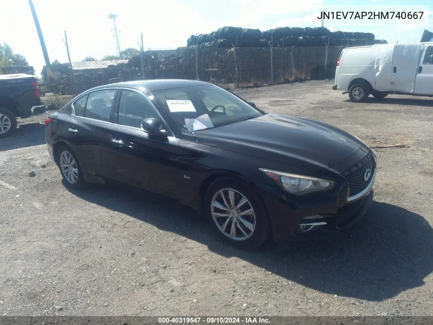 2017 Infiniti Q50 3.0T Premium VIN: JN1EV7AP2HM740667 Lot: 40319547