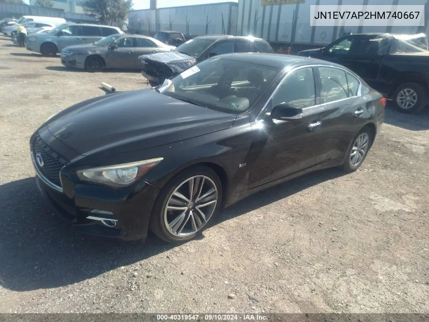 2017 Infiniti Q50 3.0T Premium VIN: JN1EV7AP2HM740667 Lot: 40319547