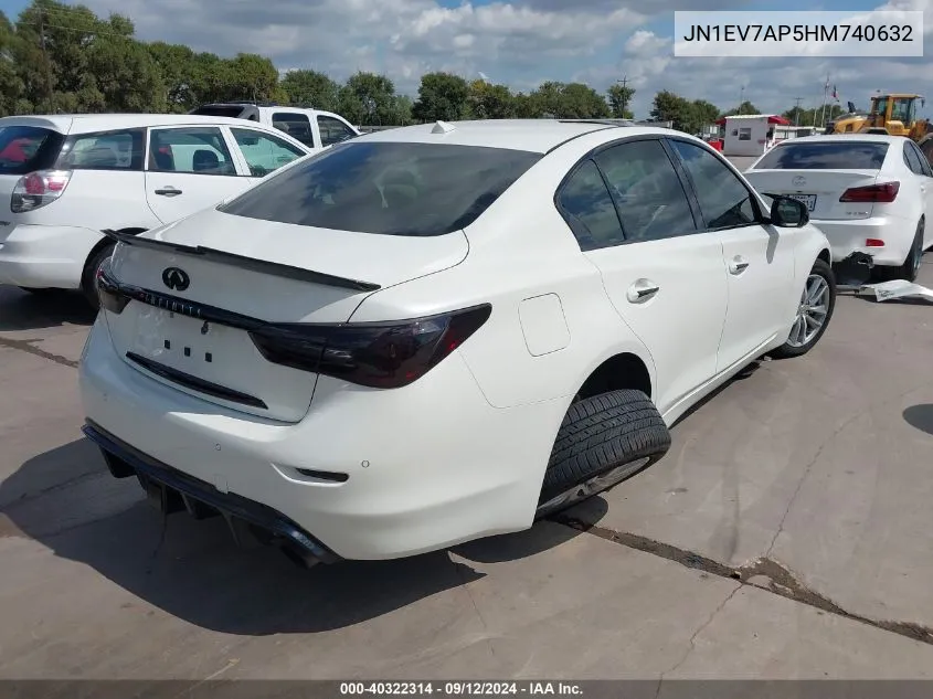 2017 Infiniti Q50 Premium/Sport/Se VIN: JN1EV7AP5HM740632 Lot: 40322314