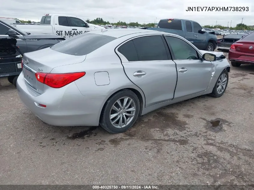 2017 Infiniti Q50 Premium/Sport/Se VIN: JN1EV7APXHM738293 Lot: 40325750