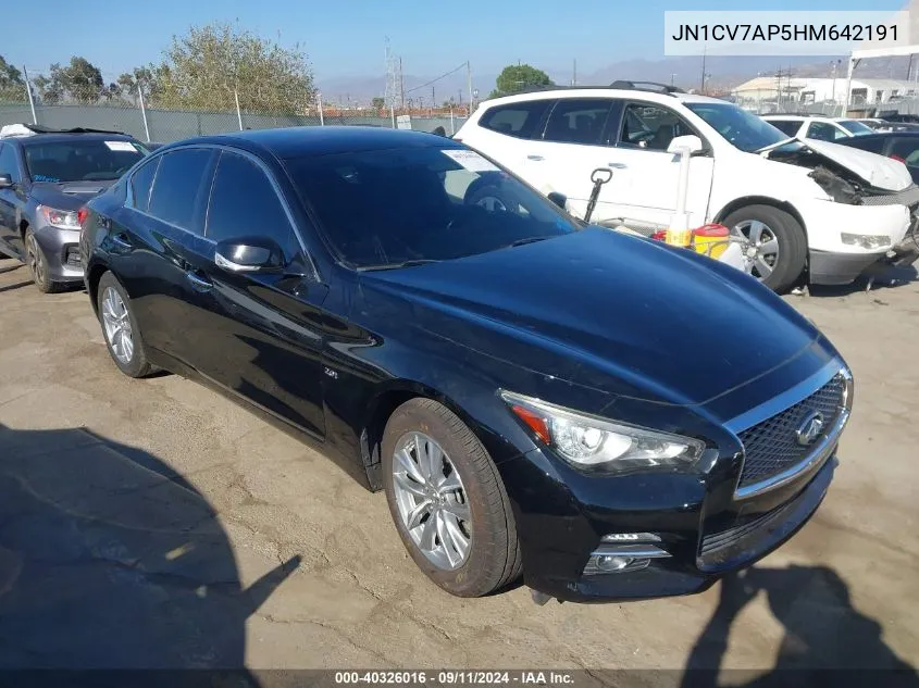 JN1CV7AP5HM642191 2017 Infiniti Q50 2.0T Base