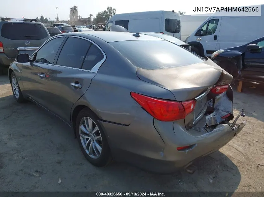 JN1CV7AP4HM642666 2017 Infiniti Q50 2.0T Base