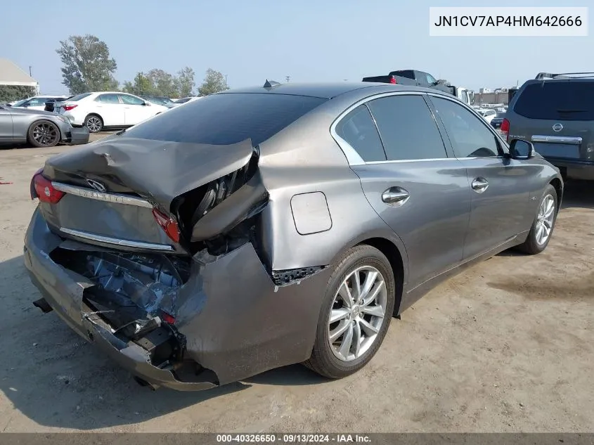 JN1CV7AP4HM642666 2017 Infiniti Q50 2.0T Base