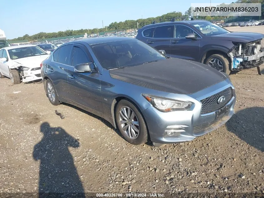 2017 Infiniti Q50 3.0T Premium VIN: JN1EV7AR0HM836203 Lot: 40326786