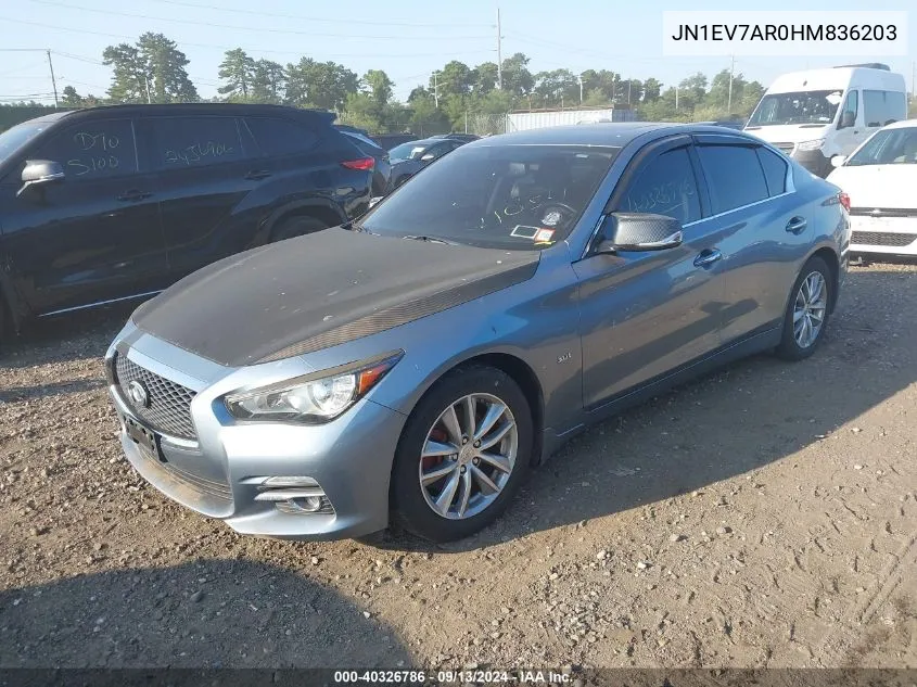 JN1EV7AR0HM836203 2017 Infiniti Q50 3.0T Premium