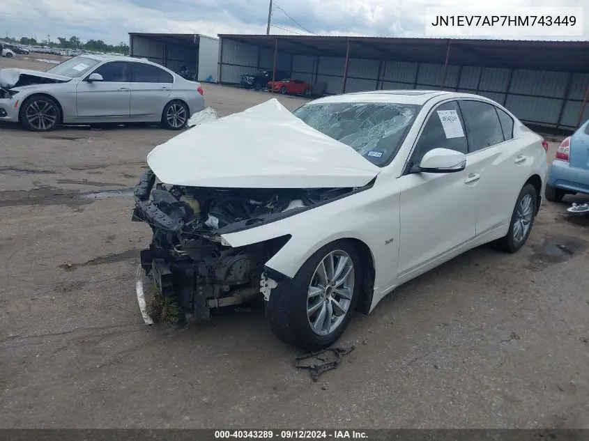 JN1EV7AP7HM743449 2017 Infiniti Q50 3.0T Premium