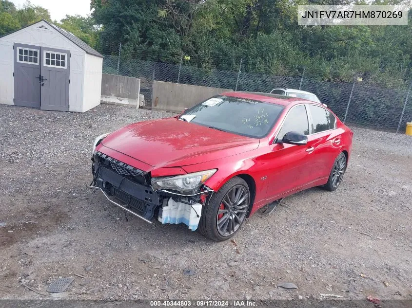 JN1FV7AR7HM870269 2017 Infiniti Q50 3.0T Red Sport 400