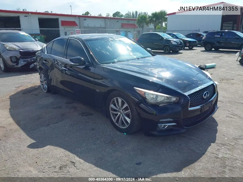 2017 Infiniti Q50 3.0T Premium VIN: JN1EV7AR4HM841355 Lot: 40364300