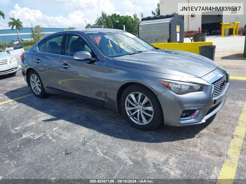 2017 Infiniti Q50 3.0T Premium VIN: JN1EV7AR4HM839587 Lot: 40367109