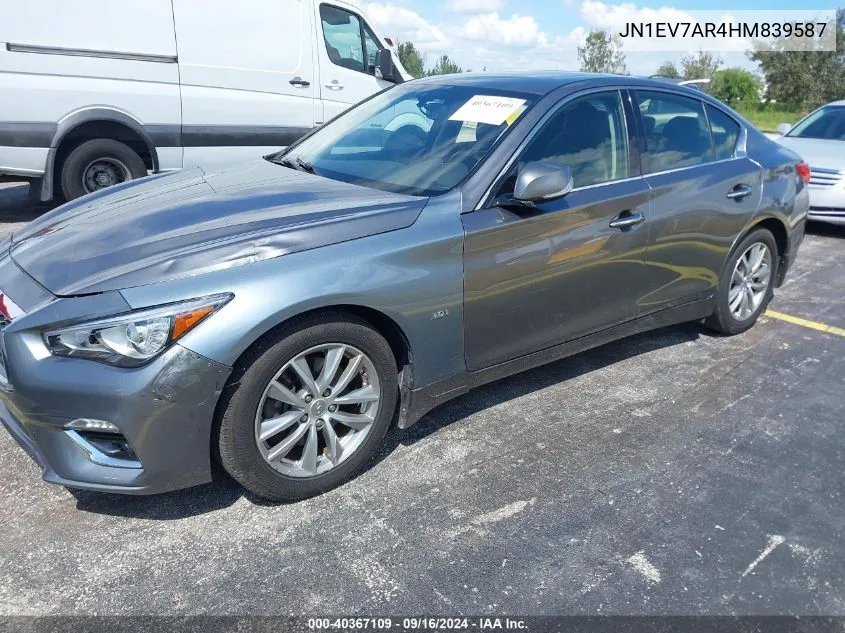 2017 Infiniti Q50 3.0T Premium VIN: JN1EV7AR4HM839587 Lot: 40367109