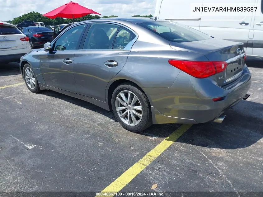 2017 Infiniti Q50 3.0T Premium VIN: JN1EV7AR4HM839587 Lot: 40367109