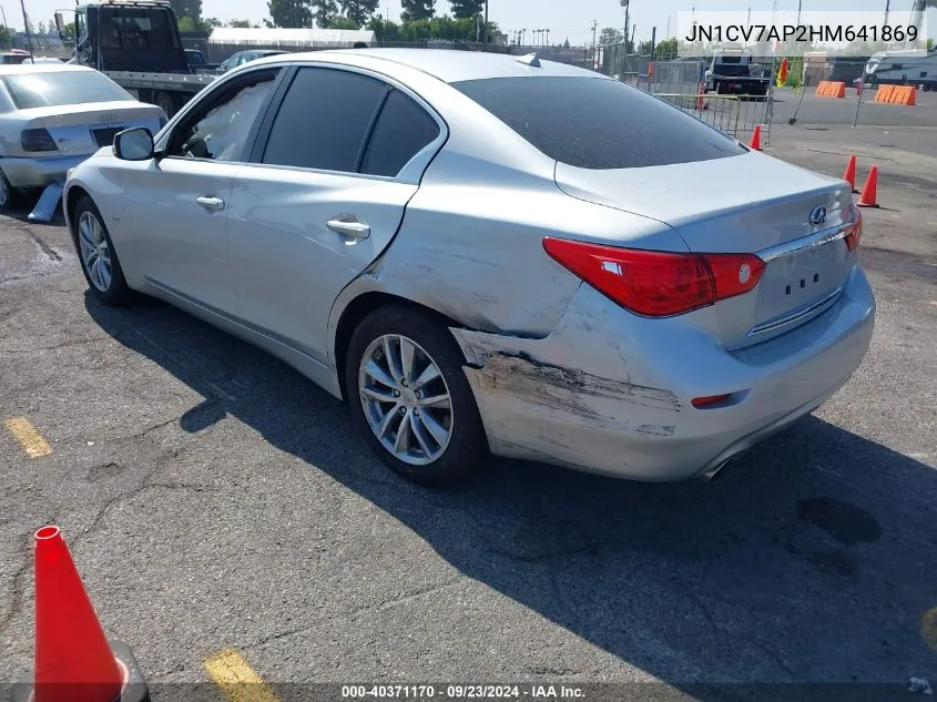 JN1CV7AP2HM641869 2017 Infiniti Q50 2.0T Base