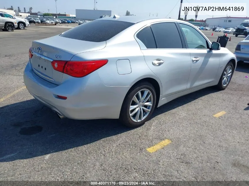 JN1CV7AP2HM641869 2017 Infiniti Q50 2.0T Base