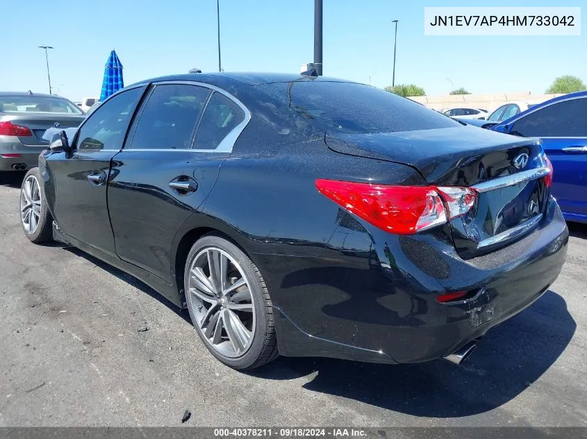 2017 Infiniti Q50 3.0T Sport VIN: JN1EV7AP4HM733042 Lot: 40378211