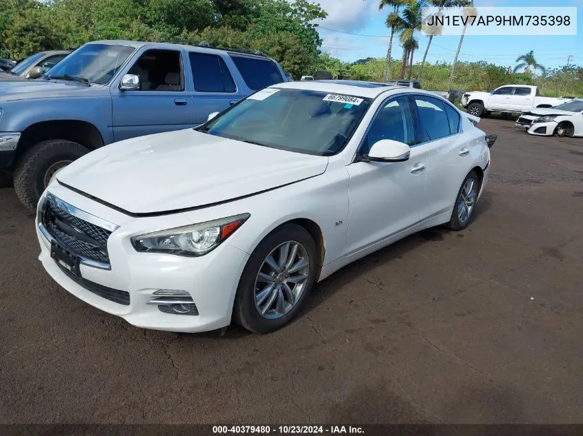 2017 Infiniti Q50 3.0T Premium VIN: JN1EV7AP9HM735398 Lot: 40379480