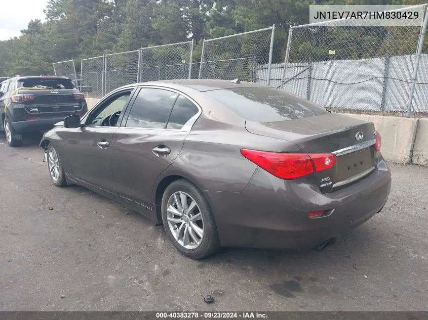 JN1EV7AR7HM830429 2017 Infiniti Q50 3.0T Premium