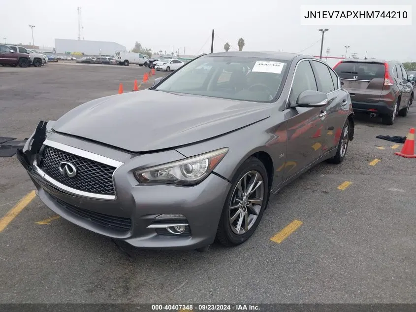 2017 Infiniti Q50 Premium/Sport/Se VIN: JN1EV7APXHM744210 Lot: 40407348