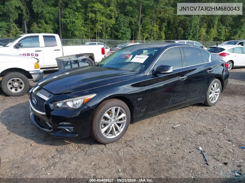 2017 Infiniti Q50 2.0T Premium VIN: JN1CV7AR2HM680043 Lot: 40408827