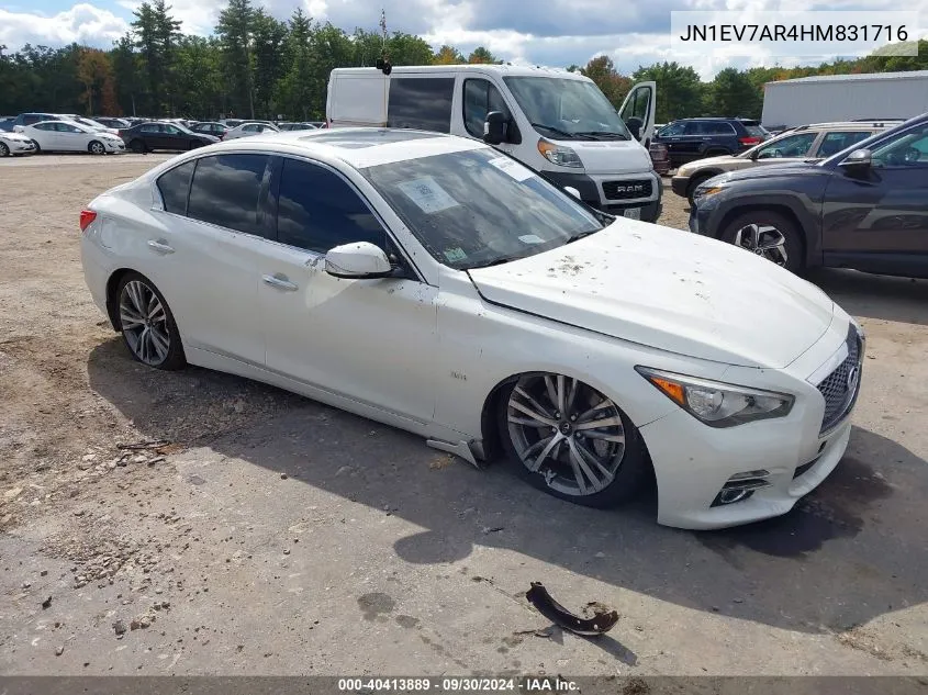 2017 Infiniti Q50 3.0T Sport VIN: JN1EV7AR4HM831716 Lot: 40413889