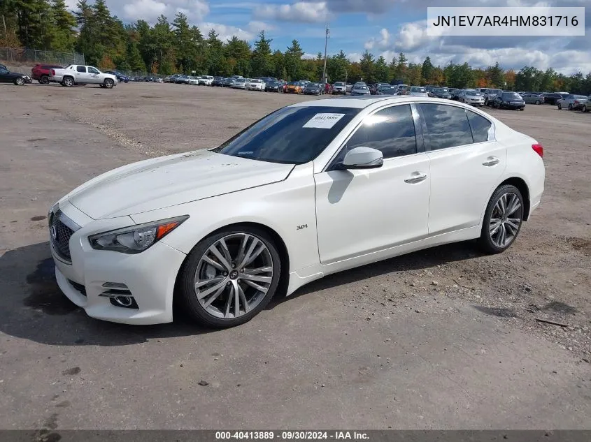 2017 Infiniti Q50 3.0T Sport VIN: JN1EV7AR4HM831716 Lot: 40413889