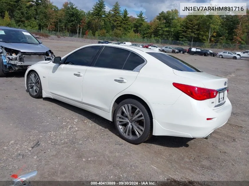 2017 Infiniti Q50 3.0T Sport VIN: JN1EV7AR4HM831716 Lot: 40413889