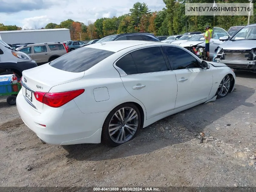 2017 Infiniti Q50 3.0T Sport VIN: JN1EV7AR4HM831716 Lot: 40413889