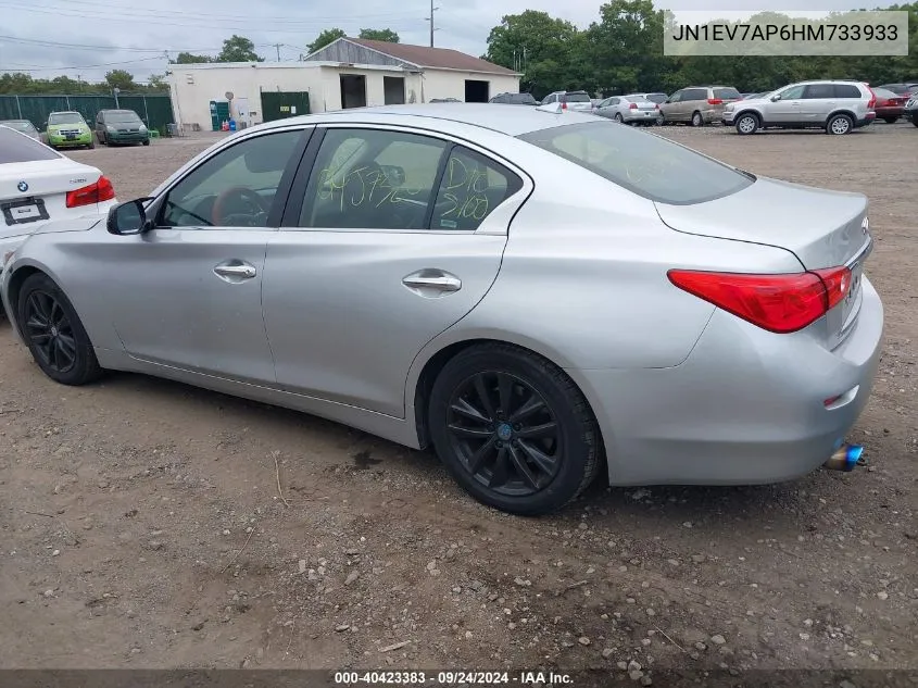 2017 Infiniti Q50 3.0T Premium VIN: JN1EV7AP6HM733933 Lot: 40423383