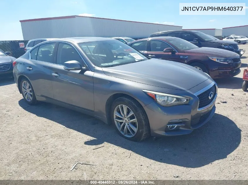 2017 Infiniti Q50 Premium VIN: JN1CV7AP9HM640377 Lot: 40445912