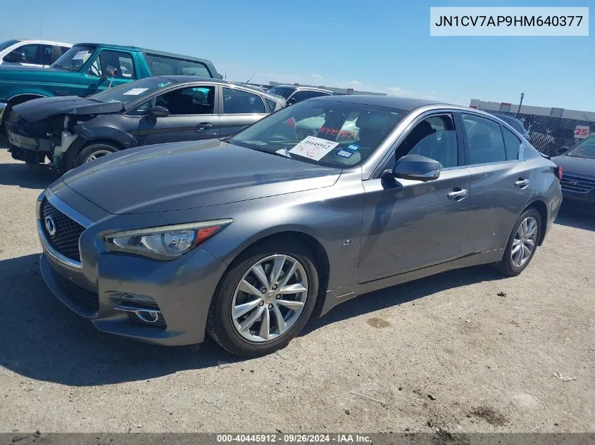 2017 Infiniti Q50 Premium VIN: JN1CV7AP9HM640377 Lot: 40445912