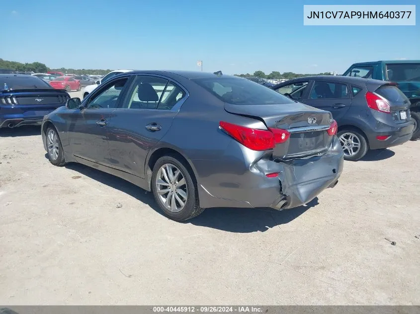 2017 Infiniti Q50 Premium VIN: JN1CV7AP9HM640377 Lot: 40445912