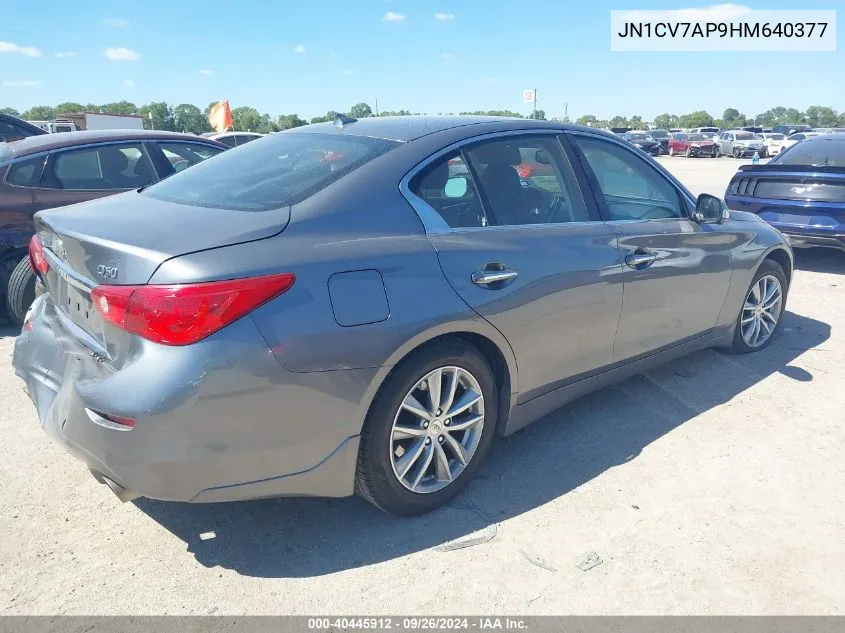 2017 Infiniti Q50 Premium VIN: JN1CV7AP9HM640377 Lot: 40445912