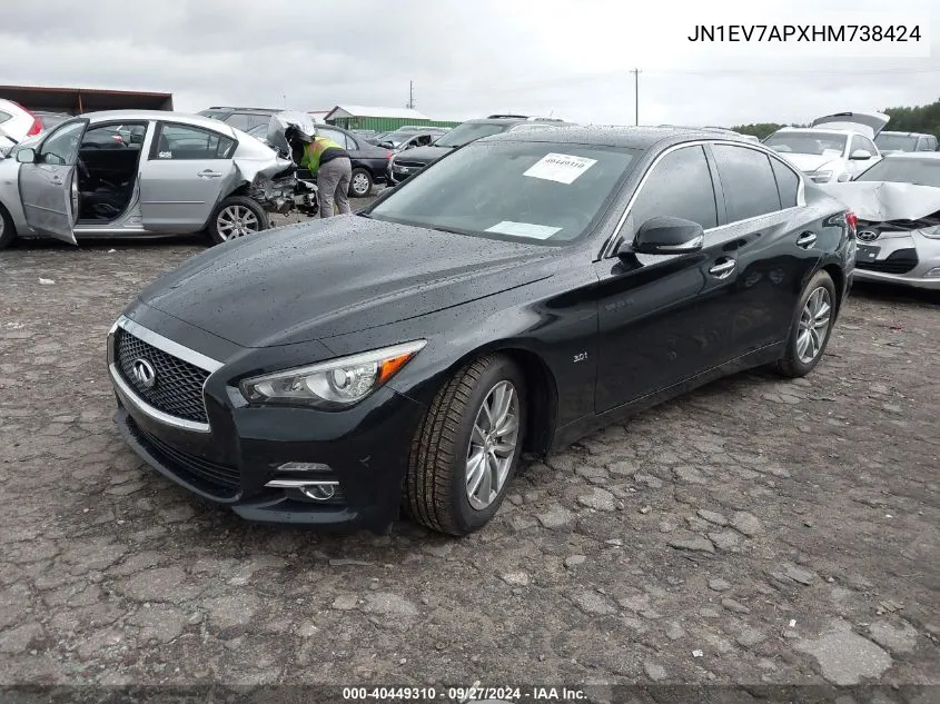 2017 Infiniti Q50 3.0T Premium VIN: JN1EV7APXHM738424 Lot: 40449310