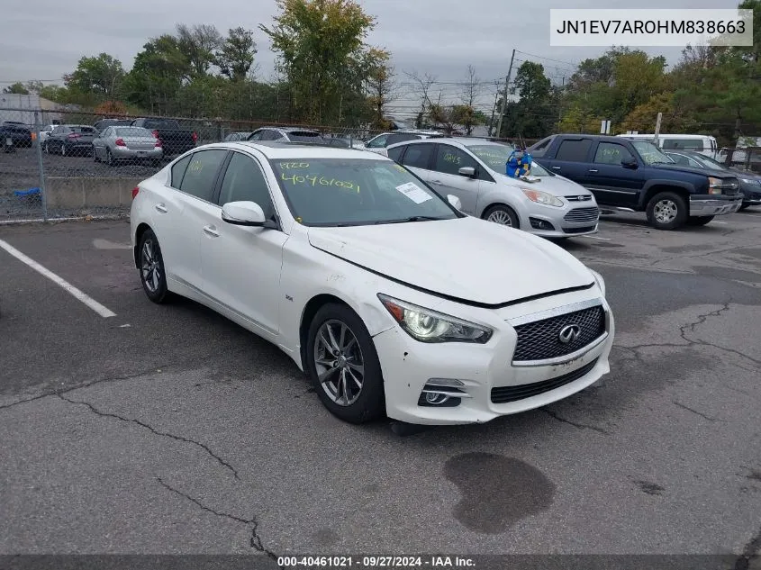 2017 Infiniti Q50 3.0T Signature Edition VIN: JN1EV7AROHM838663 Lot: 40461021