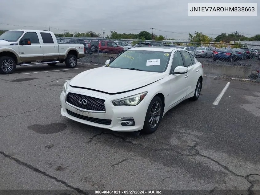 2017 Infiniti Q50 3.0T Signature Edition VIN: JN1EV7AROHM838663 Lot: 40461021