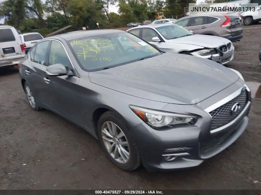 2017 Infiniti Q50 2.0T Base VIN: JN1CV7AR4HM681713 Lot: 40475527