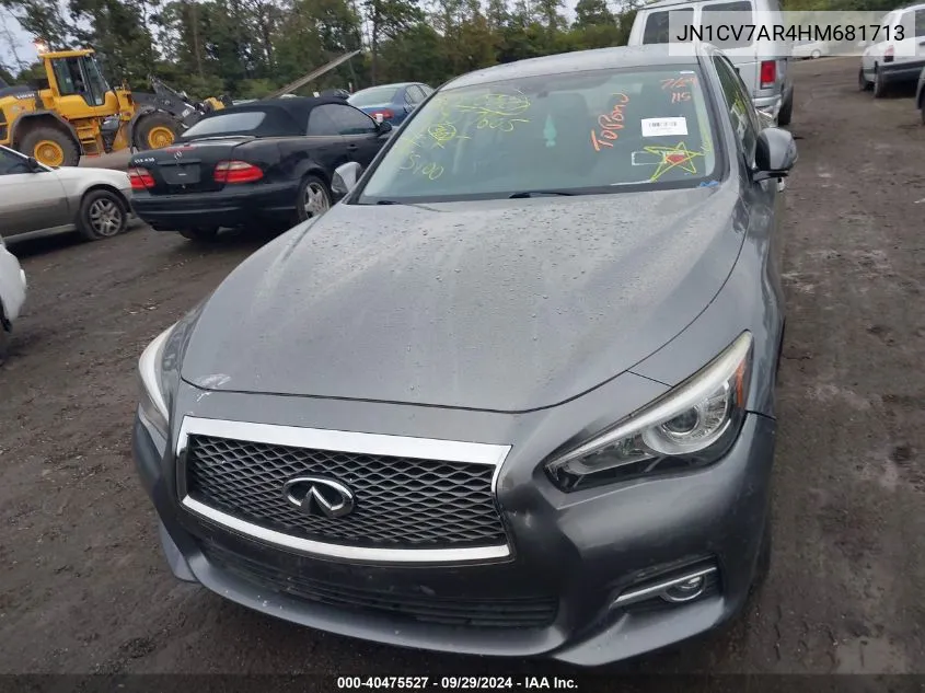 2017 Infiniti Q50 2.0T Base VIN: JN1CV7AR4HM681713 Lot: 40475527