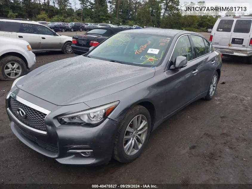 2017 Infiniti Q50 2.0T Base VIN: JN1CV7AR4HM681713 Lot: 40475527