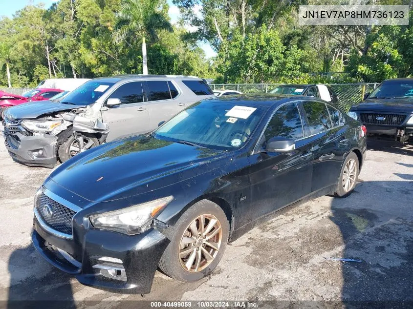 2017 Infiniti Q50 3.0T Premium VIN: JN1EV7AP8HM736123 Lot: 40499059