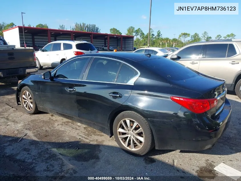 2017 Infiniti Q50 3.0T Premium VIN: JN1EV7AP8HM736123 Lot: 40499059