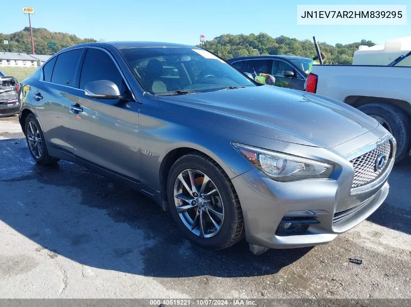 2017 Infiniti Q50 3.0T Signature Edition VIN: JN1EV7AR2HM839295 Lot: 40519221