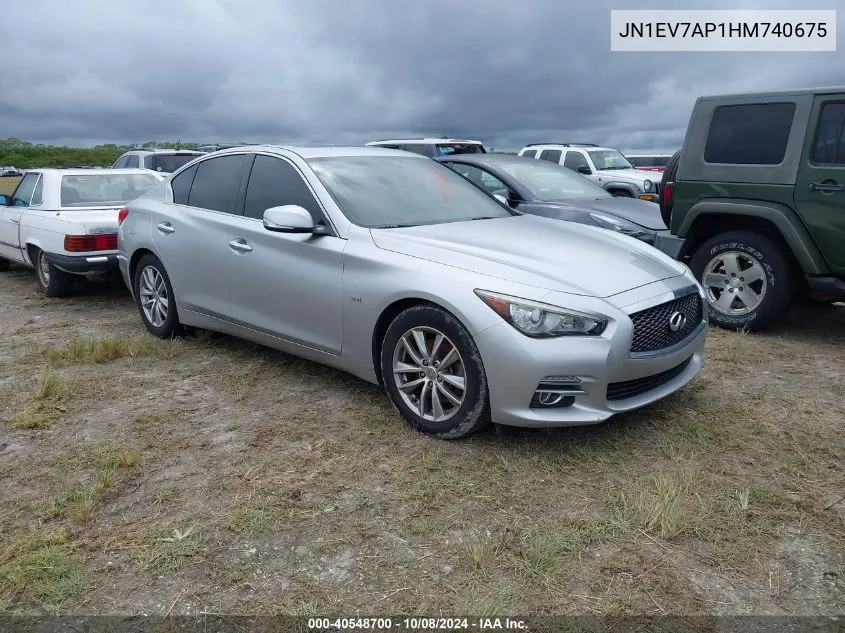 2017 Infiniti Q50 3.0T Premium VIN: JN1EV7AP1HM740675 Lot: 40548700